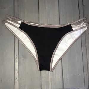 Black and metallic VS bikini bottom